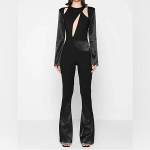 Maniere De Voir Black Cut-Out Jumpsuit